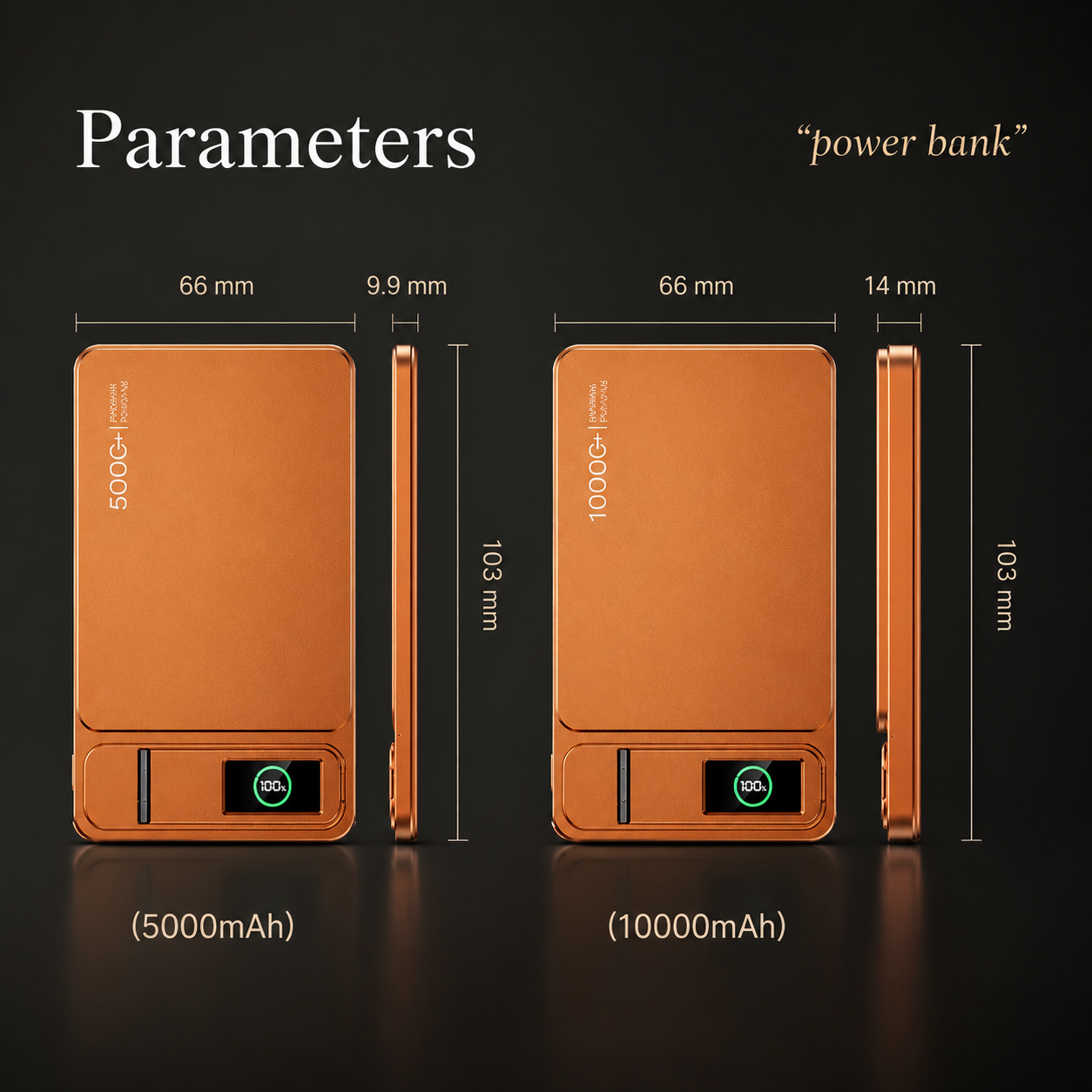 Premium Magnetic Wireless Power Bank Fast Charging Portable Battery Digital Display Metal Shell USB C Wireless Charger Two Way Charging Compatible with iPhone