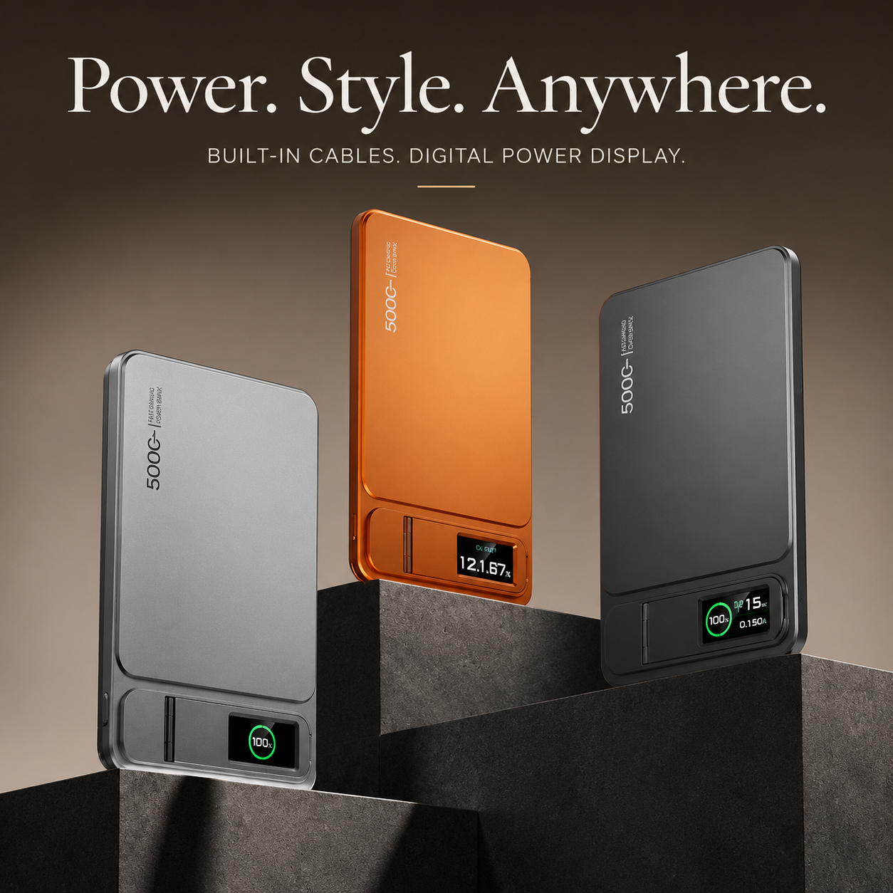 Premium Magnetic Wireless Power Bank Fast Charging Portable Battery Digital Display Metal Shell USB C Wireless Charger Two Way Charging Compatible with iPhone