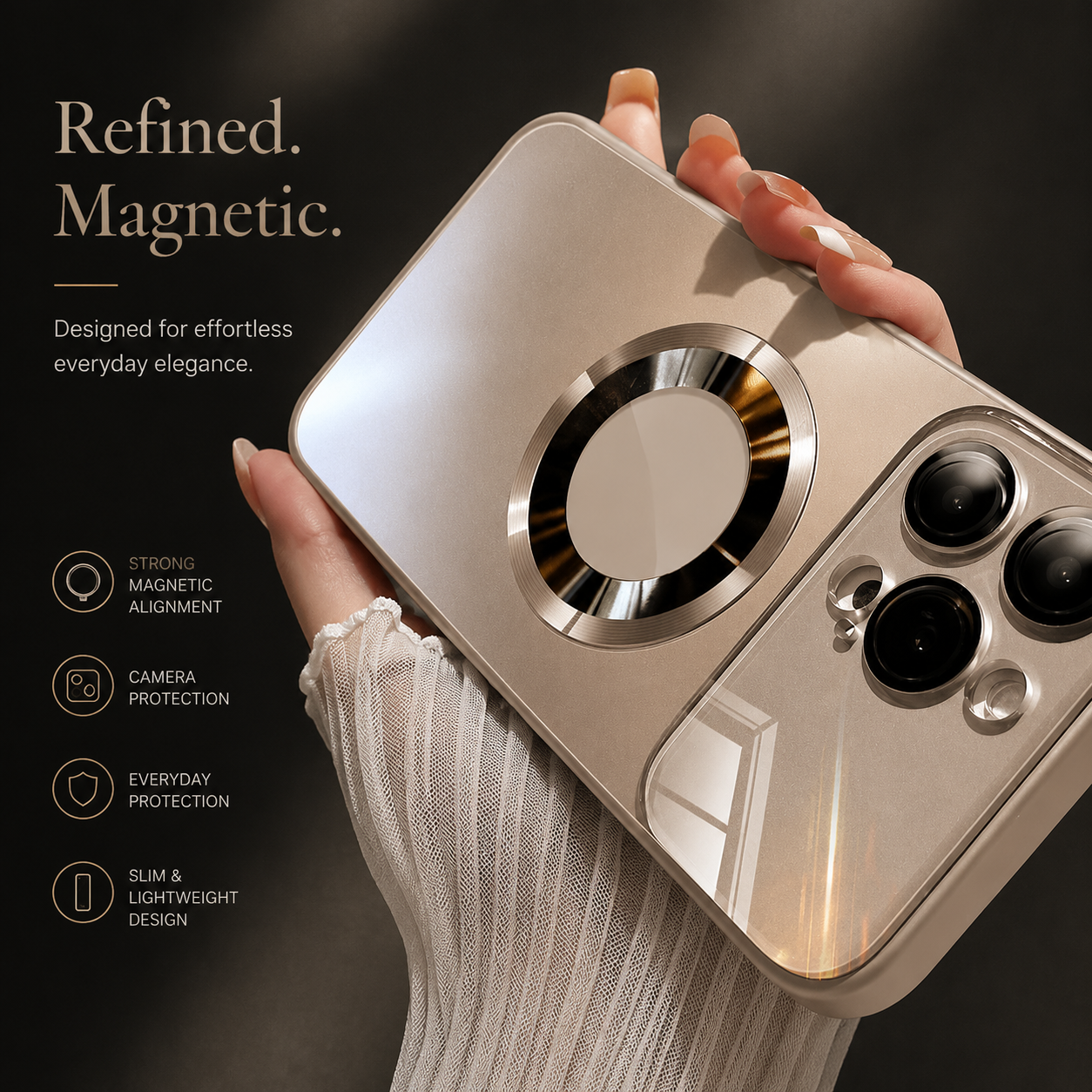 Premium Magnetic iPhone Case Matte Finish MagSafe Compatible Shockproof Slim Protective Cover Camera Lens Protection Durable Full Coverage Design