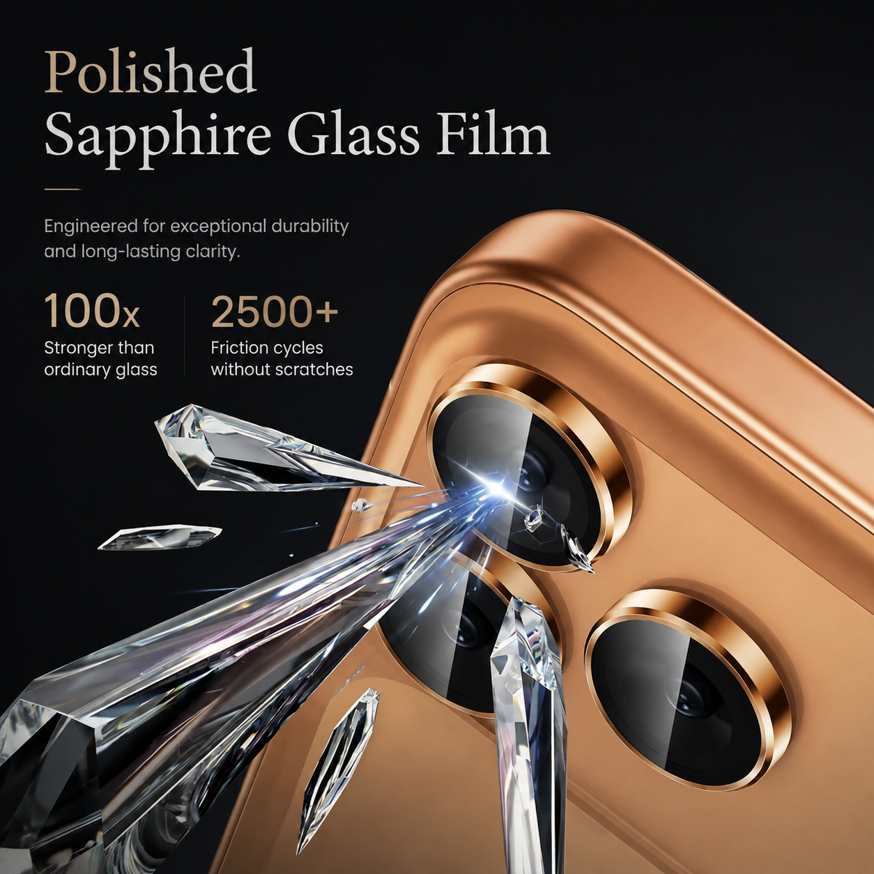 Premium Metal Camera Lens Protector Tempered Glass Camera Lens Cover Scratch Resistant Shockproof Anti-Dust Protective Ring Compatible with iPhone