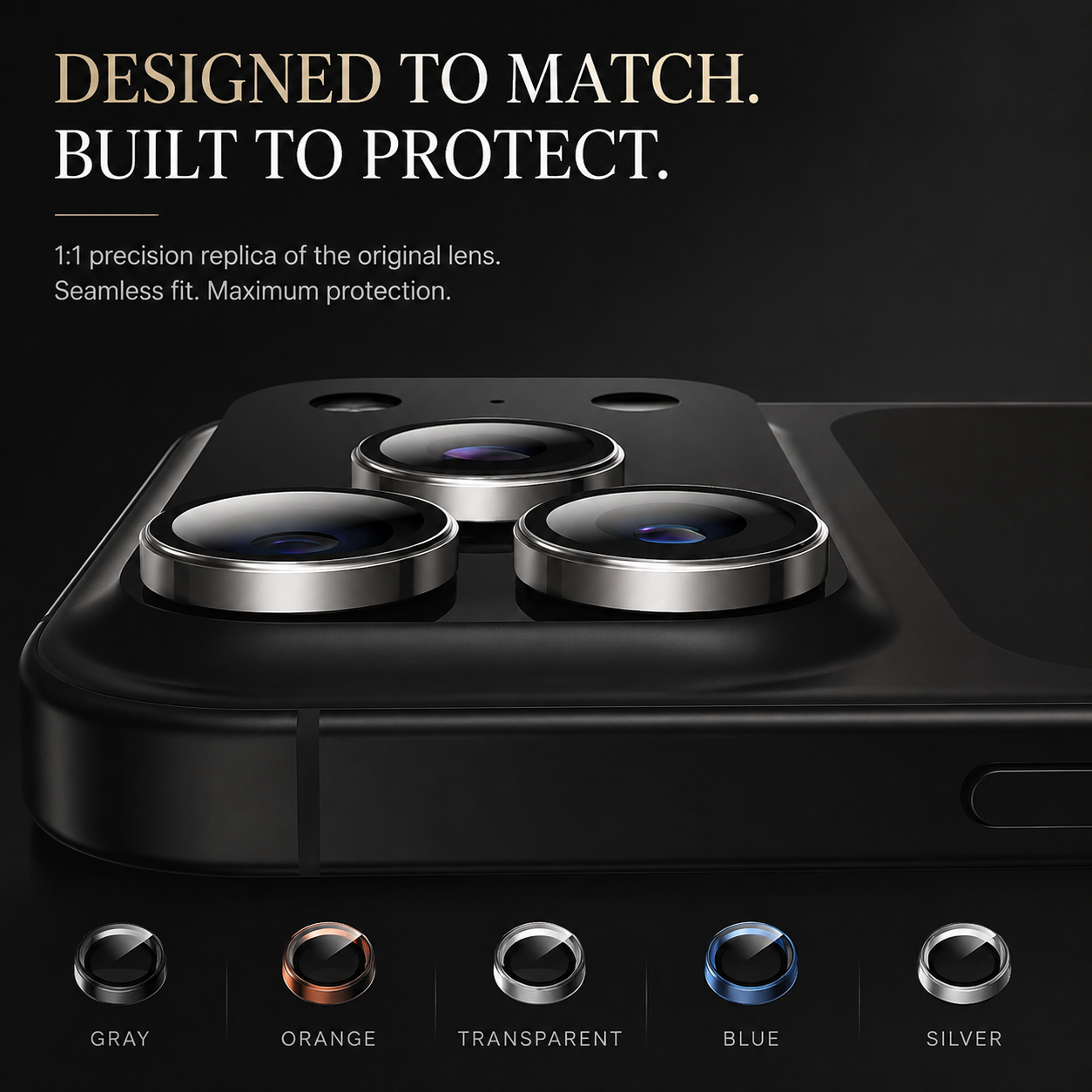 Premium Metal Camera Lens Protector Tempered Glass Camera Lens Cover Scratch Resistant Shockproof Anti-Dust Protective Ring Compatible with iPhone