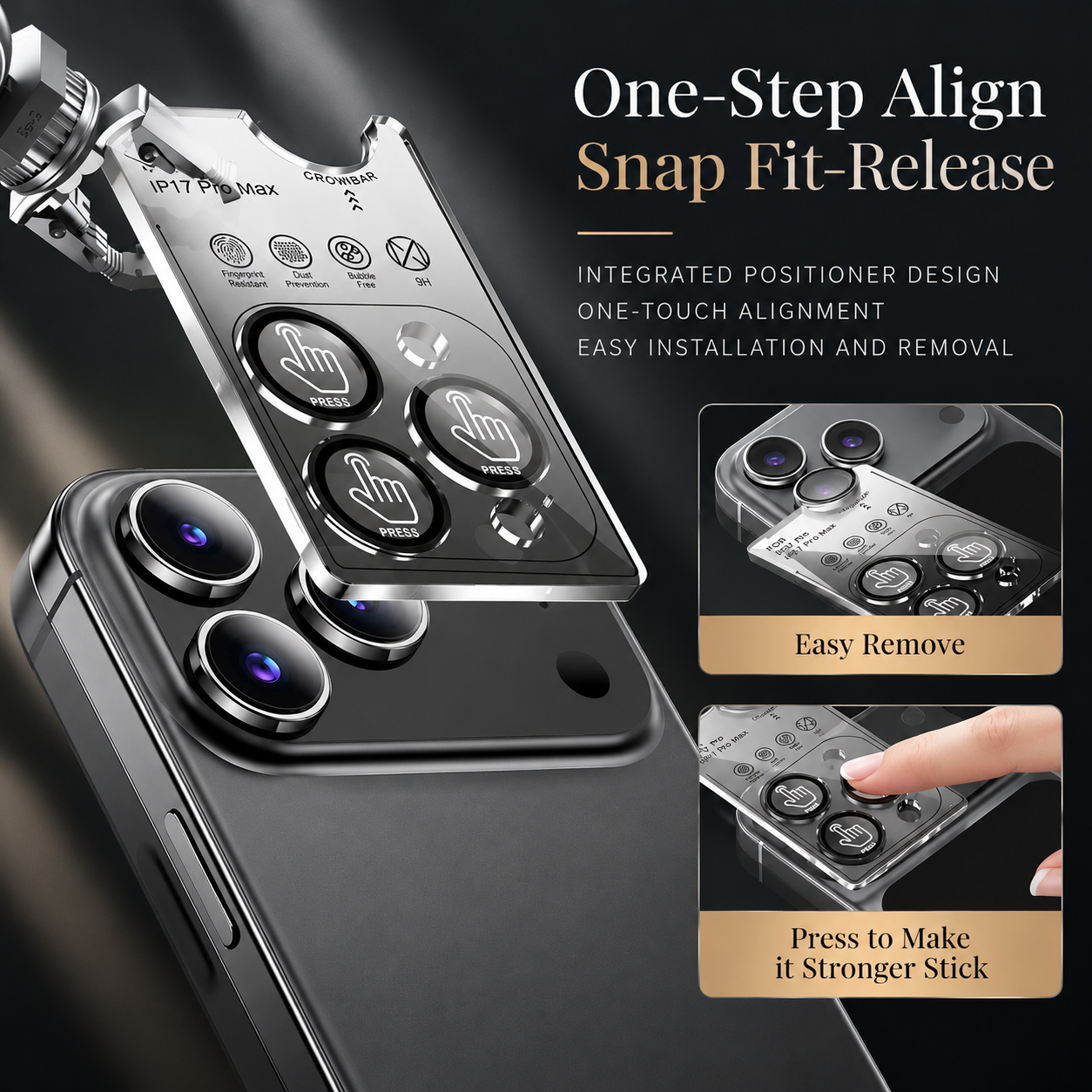 Premium Metal Camera Lens Protector Tempered Glass Camera Lens Cover Scratch Resistant Shockproof Anti-Dust Protective Ring Compatible with iPhone