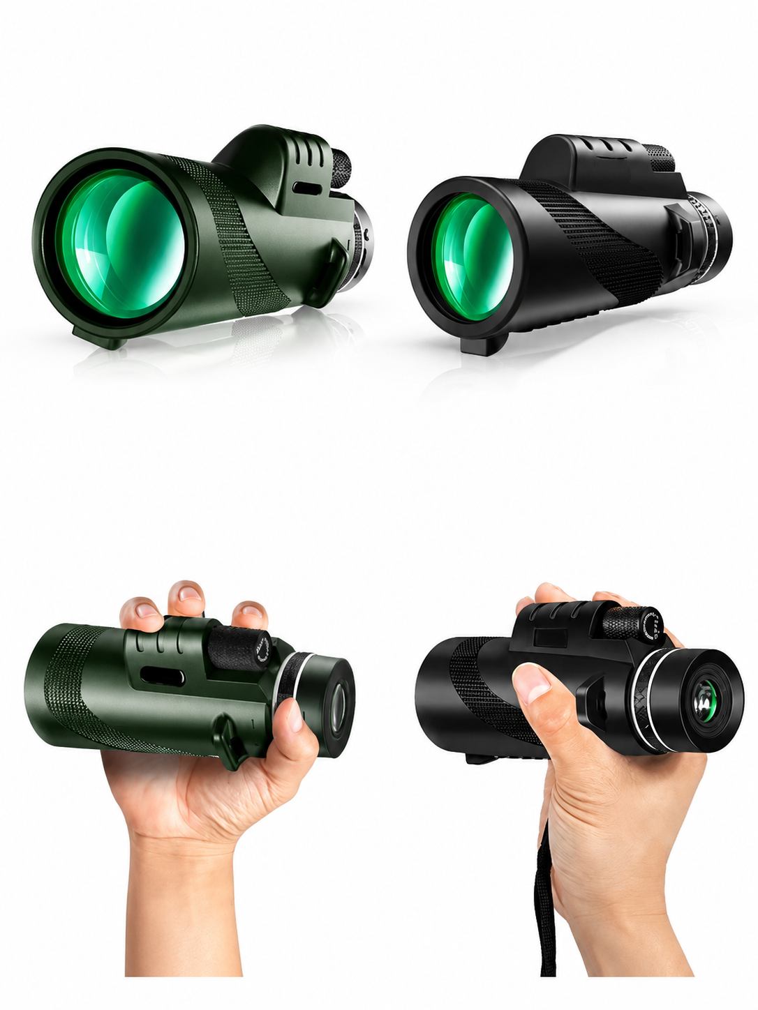 Premium Portable Zoom HD Monocular Telescope 80x100 Long Range High Power Scope FMC BAK4 Optics Phone Tripod Outdoor Travel Hunting Compatible with iPhone