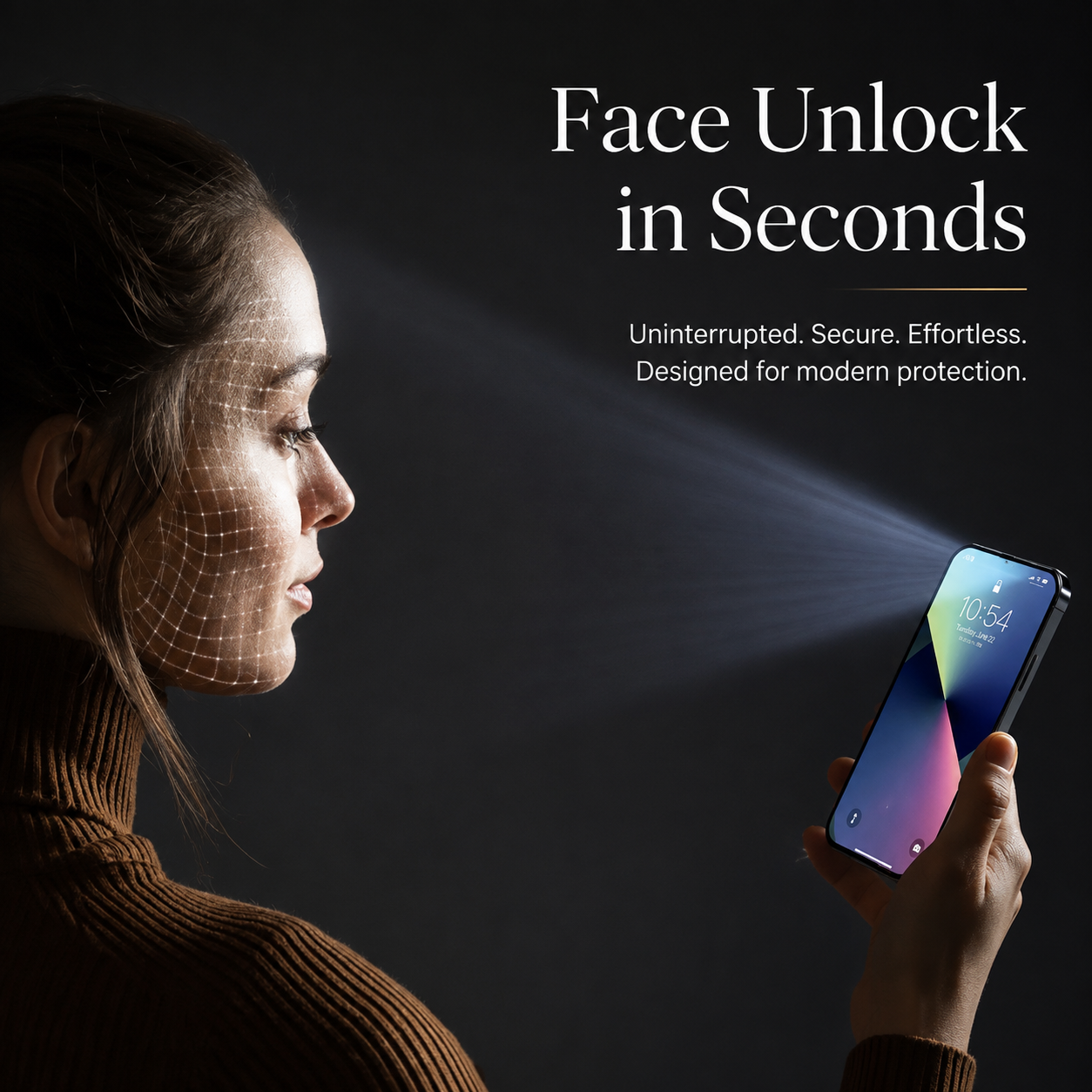 Premium Privacy Screen Protector Anti Spy Tempered Glass Anti Blue Light Full Coverage Scratch Resistant Screen Guard Compatible with iPhone