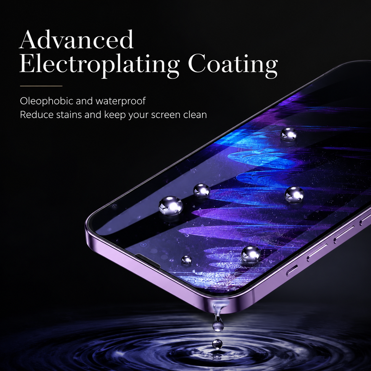Premium Privacy Screen Protector Anti Spy Tempered Glass Anti Blue Light Full Coverage Scratch Resistant Screen Guard Compatible with iPhone