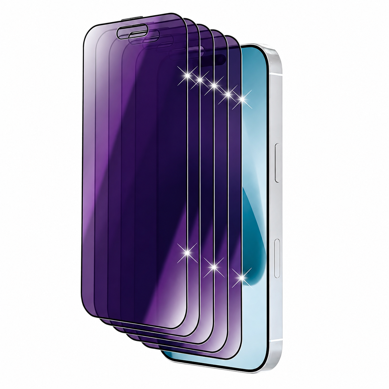 Premium Privacy Screen Protector Anti Spy Tempered Glass Anti Blue Light Full Coverage Scratch Resistant Screen Guard Compatible with iPhone