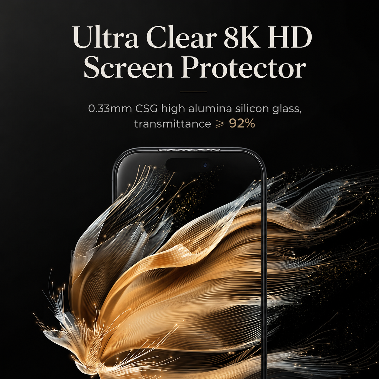 Premium Privacy Screen Protector Anti Spy Tempered Glass HD Display Fingerprint Resistant Scratch Resistant Shatter Protection Compatible with iPhone