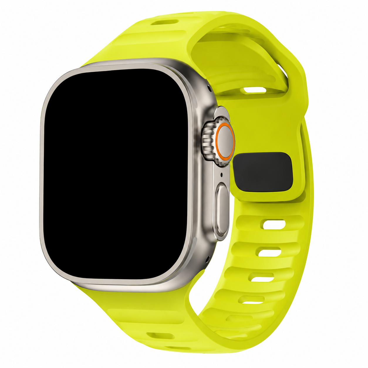 Premium Silicone Sport Watch Band Soft Waterproof Adjustable Replacement Strap Breathable Lightweight Smartwatch Wristband Compatible with iPhone