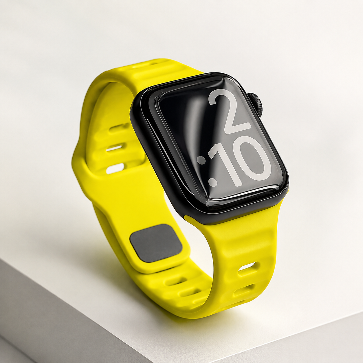 Premium Silicone Sport Watch Band Soft Waterproof Adjustable Replacement Strap Breathable Lightweight Smartwatch Wristband Compatible with iPhone