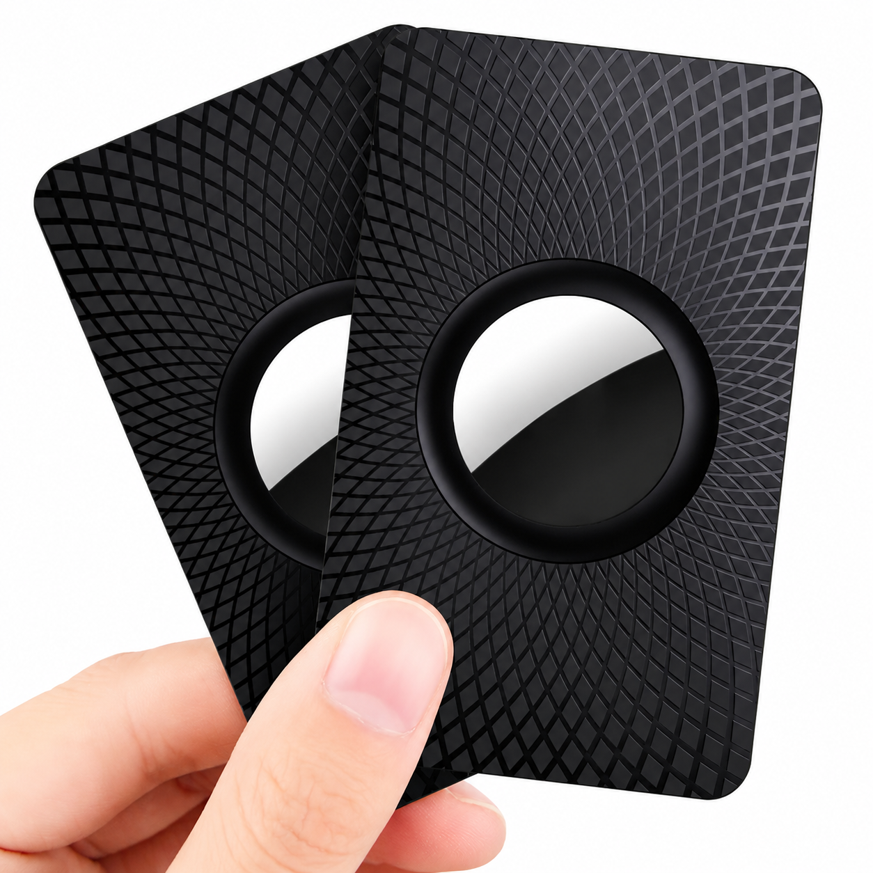 Premium Slim AirTag Wallet Case Ultra-Thin Credit Card Holder Anti-Lost GPS Tracker Protective Sleeve Durable ABS Compatible with AirTag