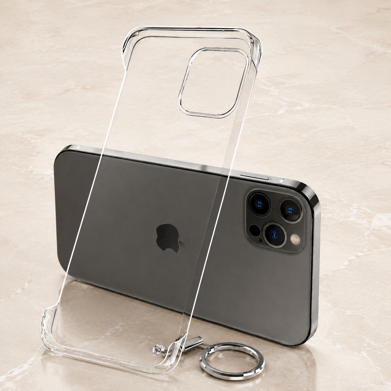 Premium Slim Frameless iPhone Case Matte PC Back Cover TPU Edge Lightweight Shockproof Scratch Resistant Minimal Protective Cover