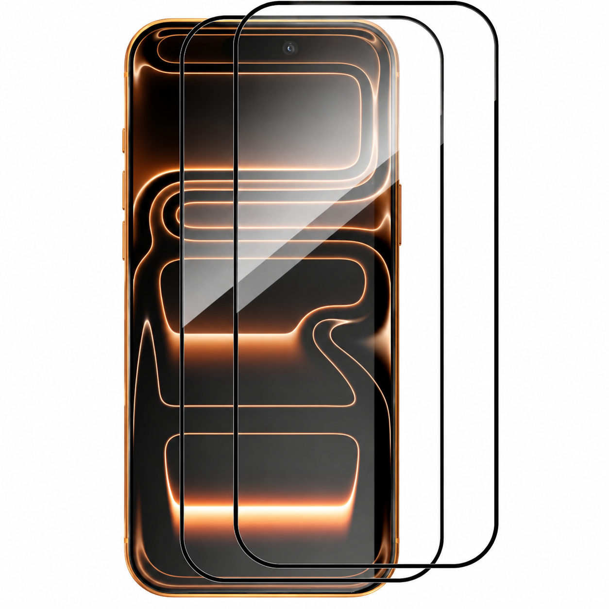 Premium Tempered Glass Screen Protector HD Clear Full Coverage Scratch Resistant Bubble Free Fingerprint Resistant Compatible with iPhone