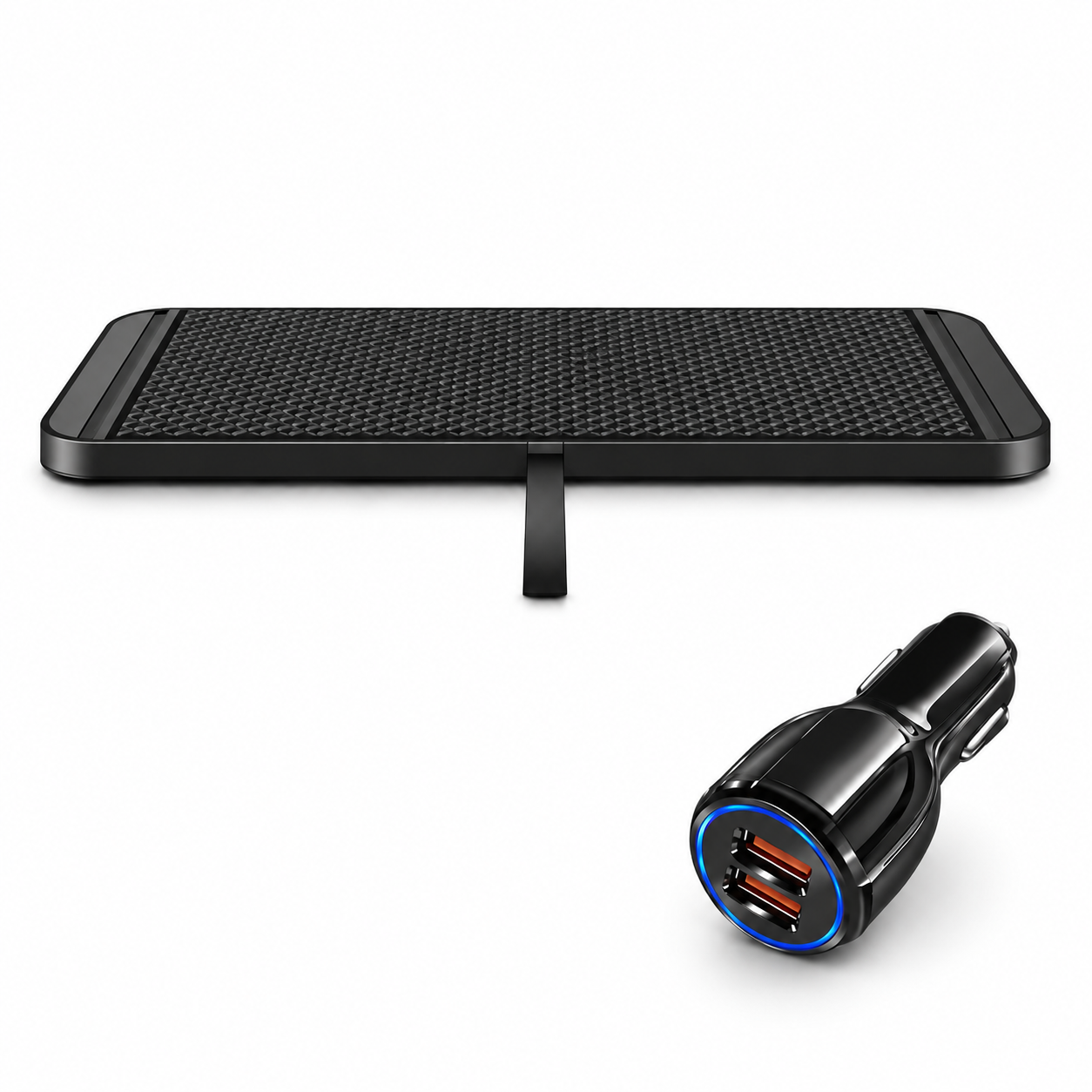 Premium Wireless Car Charger 15W Fast Wireless Charging Dashboard Phone Charging Pad Anti-Slip Silicone Cradle Dock Compatible with iPhone