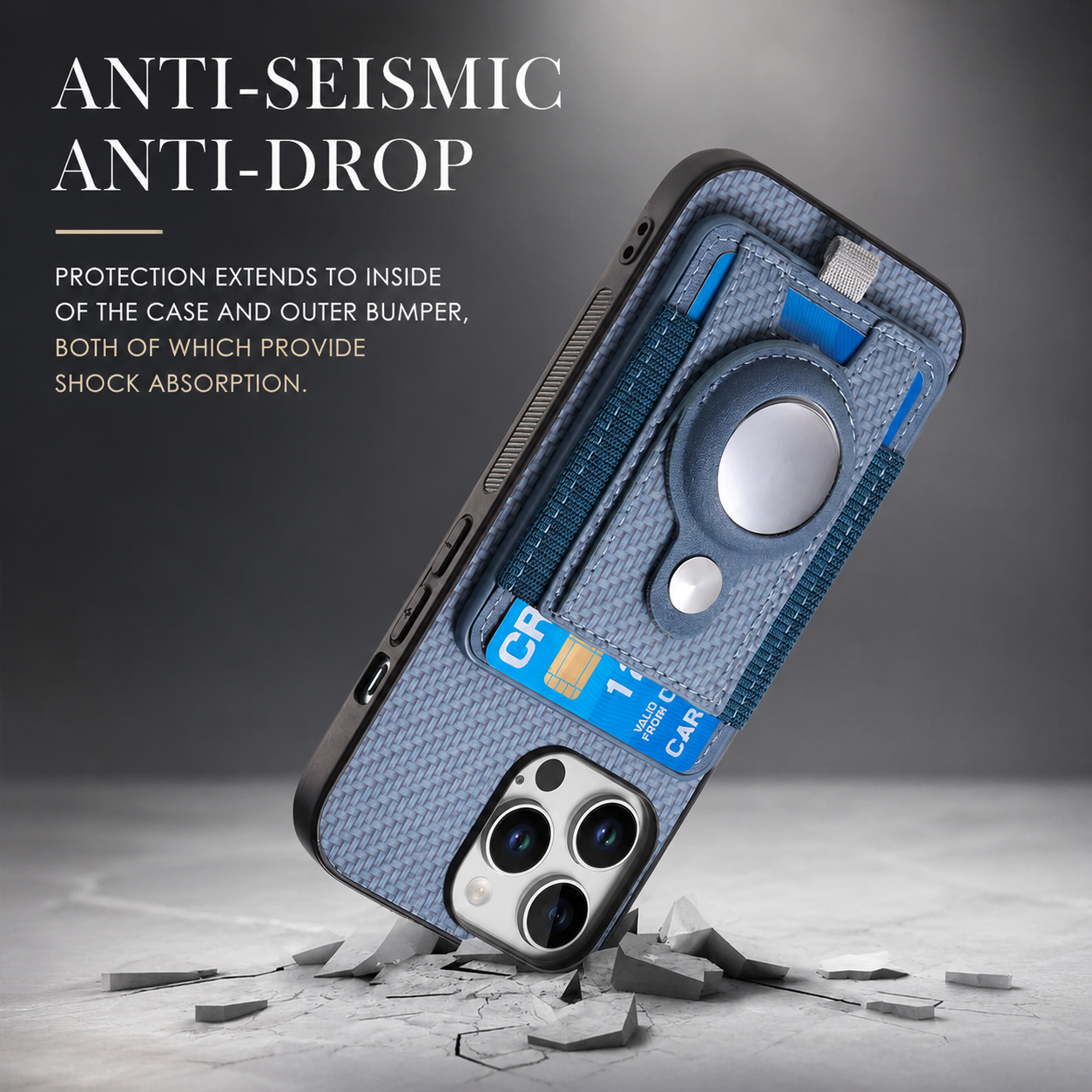 Premium iPhone Case 2-in-1 Detachable Wallet Cover PU Leather Magnetic Card Holder AirTag Holder Wireless Charging Stand Shockproof Protection Design