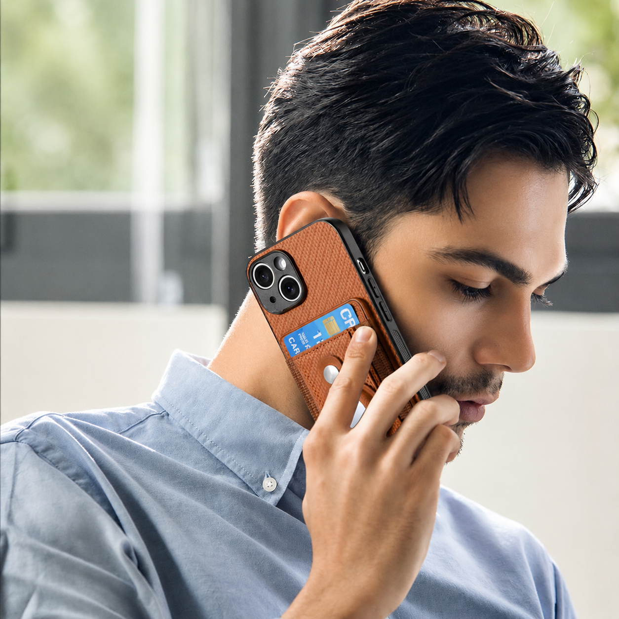 Premium iPhone Case 2-in-1 Detachable Wallet Cover PU Leather Magnetic Card Holder AirTag Holder Wireless Charging Stand Shockproof Protection Design