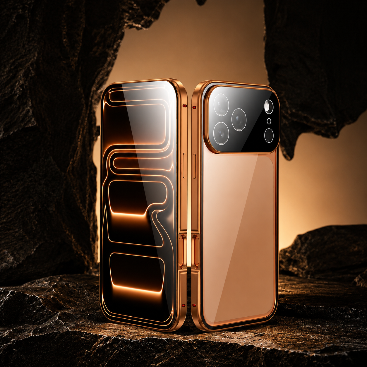 Premium iPhone Case 360 Full Protection Magnetic Glass Cover MagSafe Compatible Aluminum Alloy Bumper Shockproof Anti Scratch Full Body Protective Design