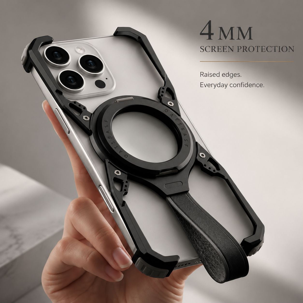 Premium iPhone Case 360 Rotating Stand Frameless Metal Frame MagSafe Compatible Shockproof Magnetic Protective Cover Camera Lens Screen Protection Ultra Thin Design