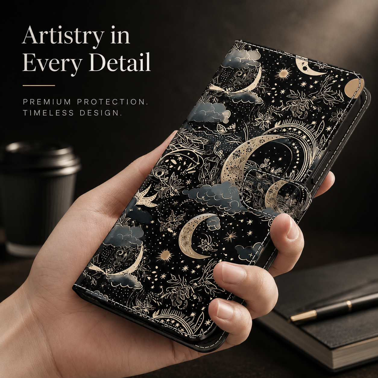 Premium iPhone Case 3D Leather Flip Wallet Magnetic Cover Card Holder Stand Function Shockproof Protective Closure Design Luxury