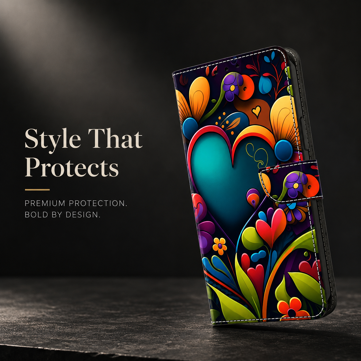 Premium iPhone Case 3D Leather Flip Wallet Magnetic Cover Card Holder Stand Function Shockproof Protective Closure Design Luxury