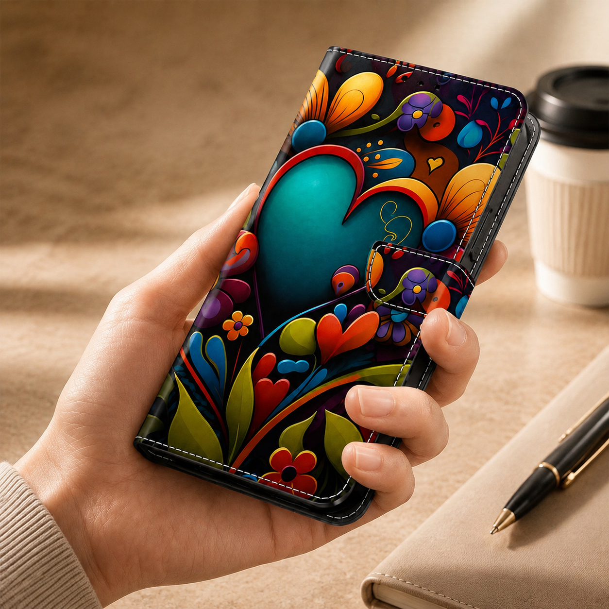 Premium iPhone Case 3D Leather Flip Wallet Magnetic Cover Card Holder Stand Function Shockproof Protective Closure Design Luxury