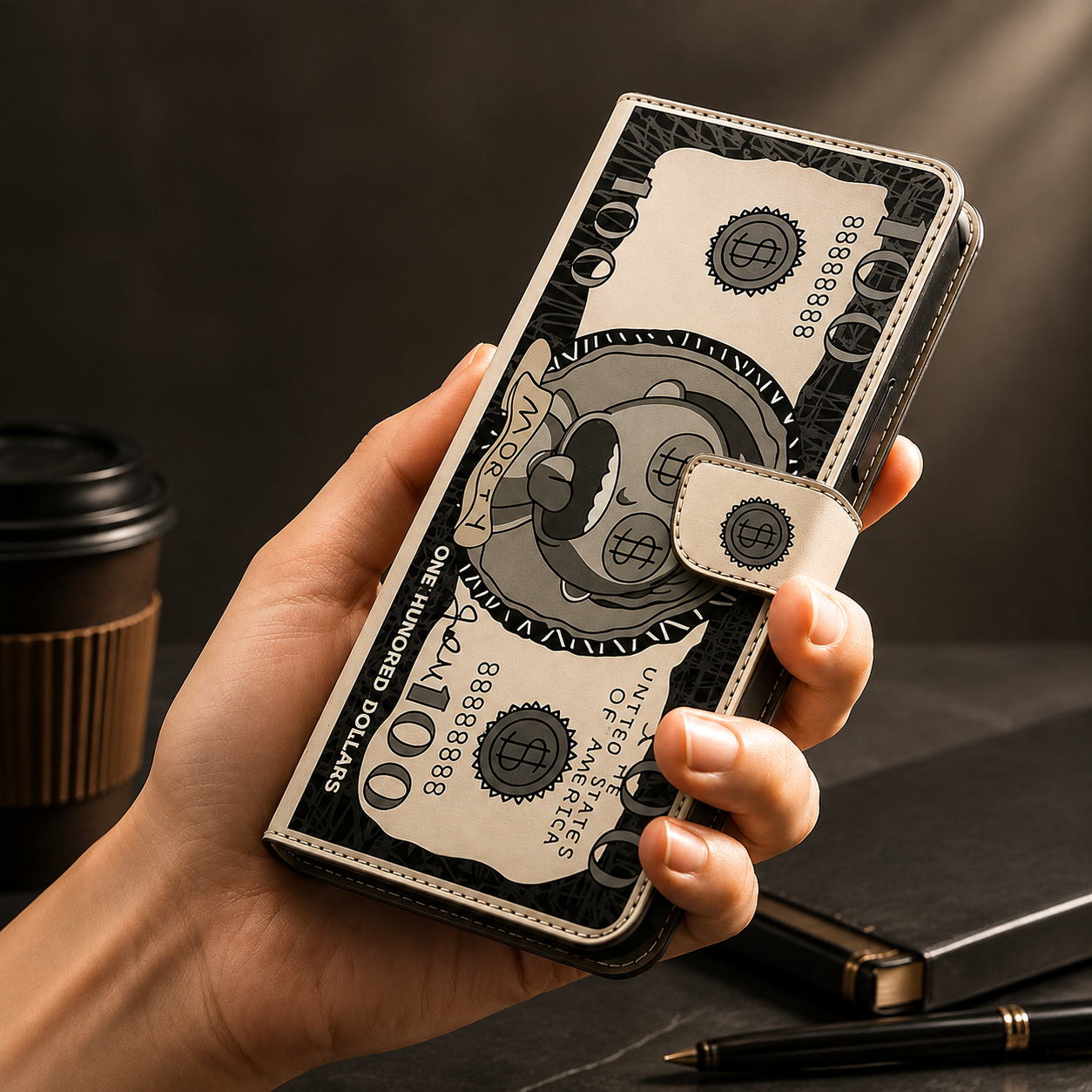 Premium iPhone Case 3D Leather Flip Wallet Magnetic Cover Card Holder Stand Function Shockproof Protective Closure Design Luxury