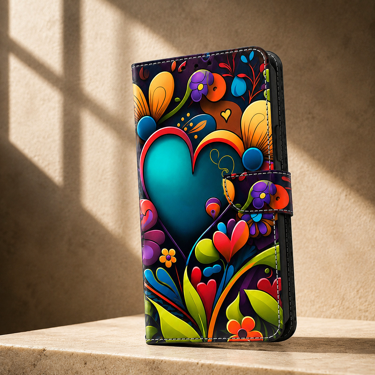 Premium iPhone Case 3D Leather Flip Wallet Magnetic Cover Card Holder Stand Function Shockproof Protective Closure Design Luxury