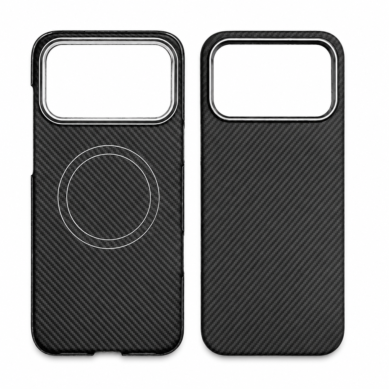Premium iPhone Case 600D Real Carbon Fiber MagSafe Compatible Aramid Kevlar Cover Camera Lens Protection Waterproof Anti Fingerprint Ultra Thin Design