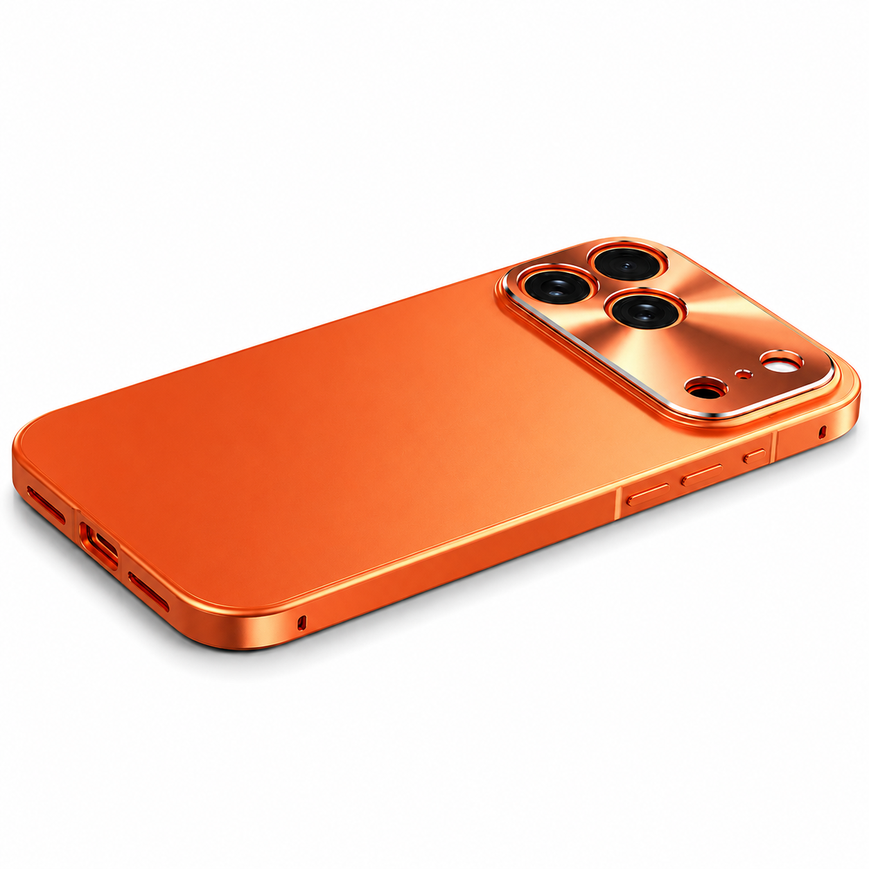 Premium iPhone Case All Aluminum Magnetic Frame MagSafe Compatible Frosted PC Back Cover Ultra Thin Shockproof Protective Anti Scratch Lightweight Design