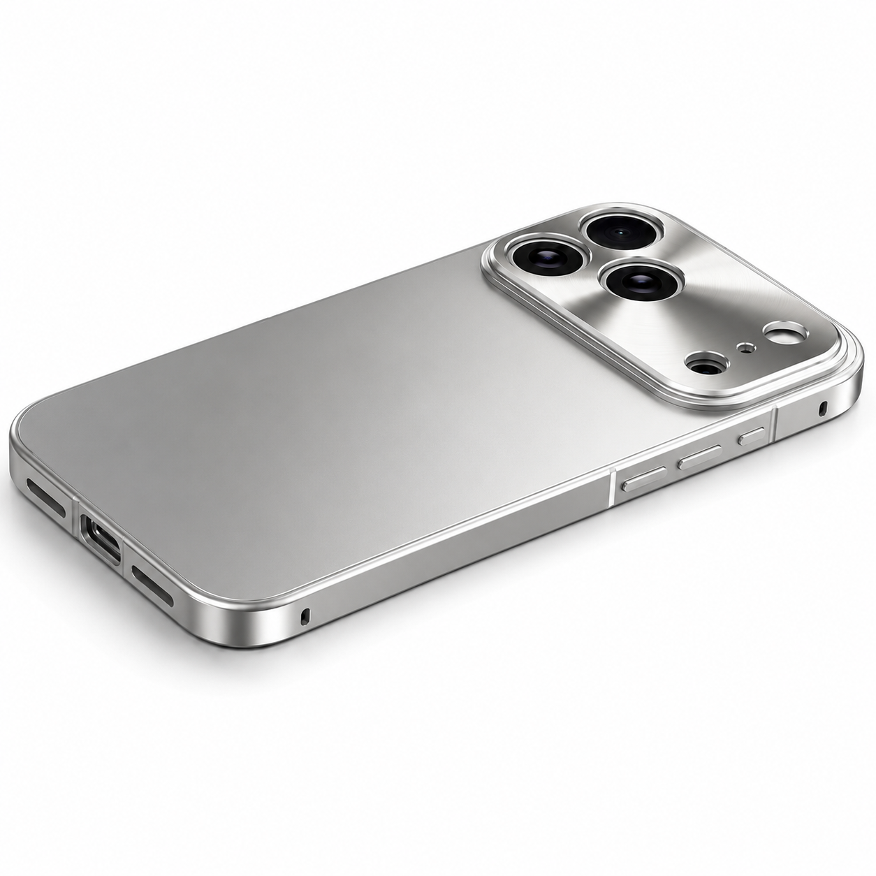 Premium iPhone Case All Aluminum Magnetic Frame MagSafe Compatible Frosted PC Back Cover Ultra Thin Shockproof Protective Anti Scratch Lightweight Design
