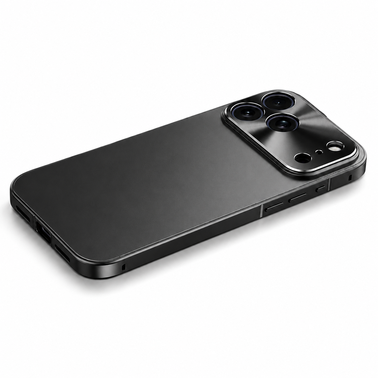 Premium iPhone Case All Aluminum Magnetic Frame MagSafe Compatible Frosted PC Back Cover Ultra Thin Shockproof Protective Anti Scratch Lightweight Design