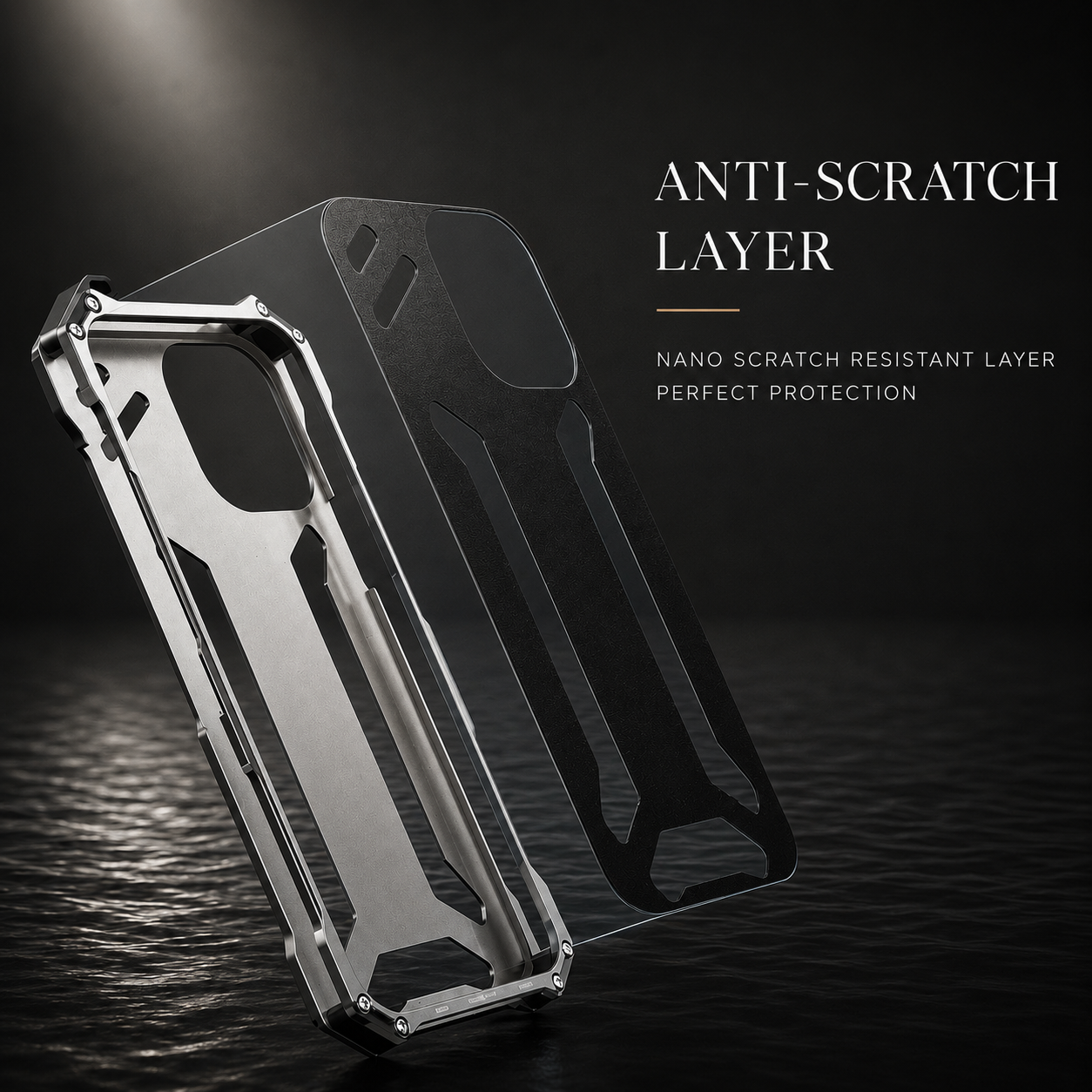 Premium iPhone Case Aluminum Alloy Metal Armor Protective Cover Military Grade Shockproof Cooling Airflow Anti Scratch Lightweight Non Slip Bumper Design