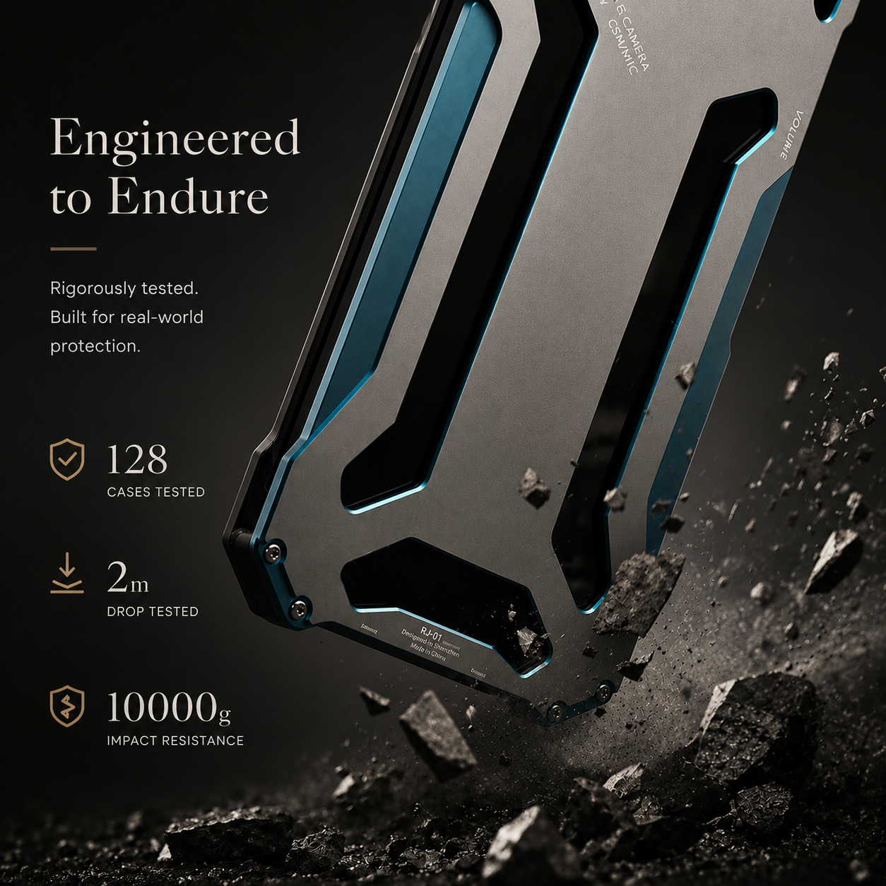 Premium iPhone Case Aluminum Alloy Metal Armor Protective Cover Military Grade Shockproof Cooling Airflow Anti Scratch Lightweight Non Slip Bumper Design