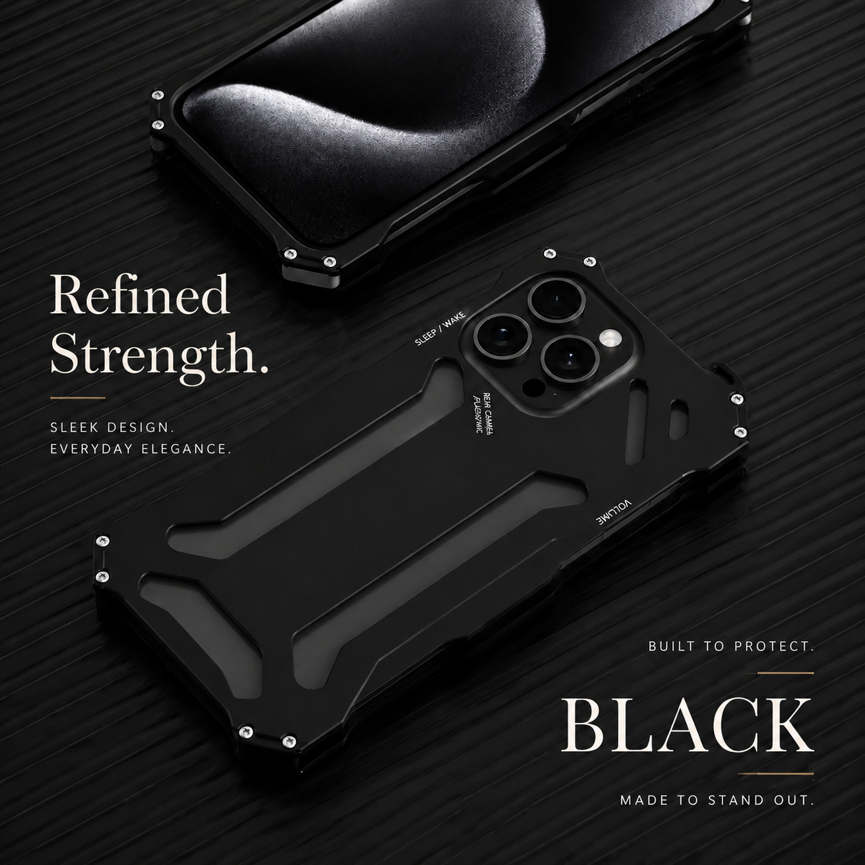 Premium iPhone Case Aluminum Alloy Metal Armor Protective Cover Military Grade Shockproof Cooling Airflow Anti Scratch Lightweight Non Slip Bumper Design