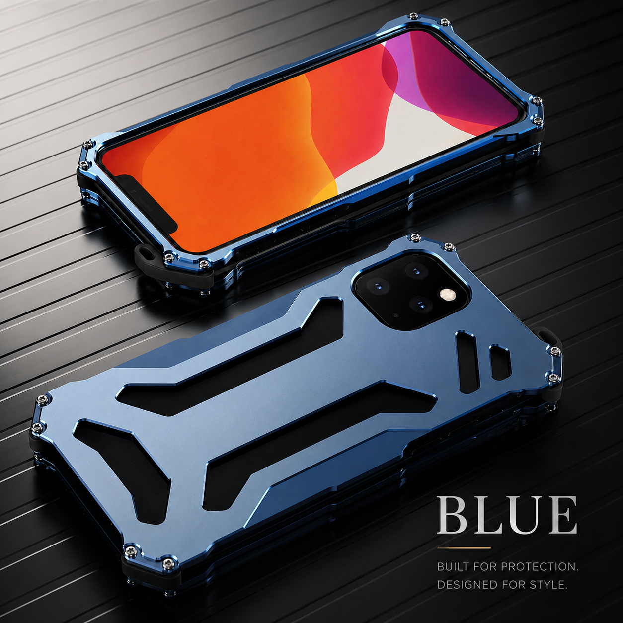Premium iPhone Case Aluminum Alloy Metal Armor Protective Cover Military Grade Shockproof Cooling Airflow Anti Scratch Lightweight Non Slip Bumper Design