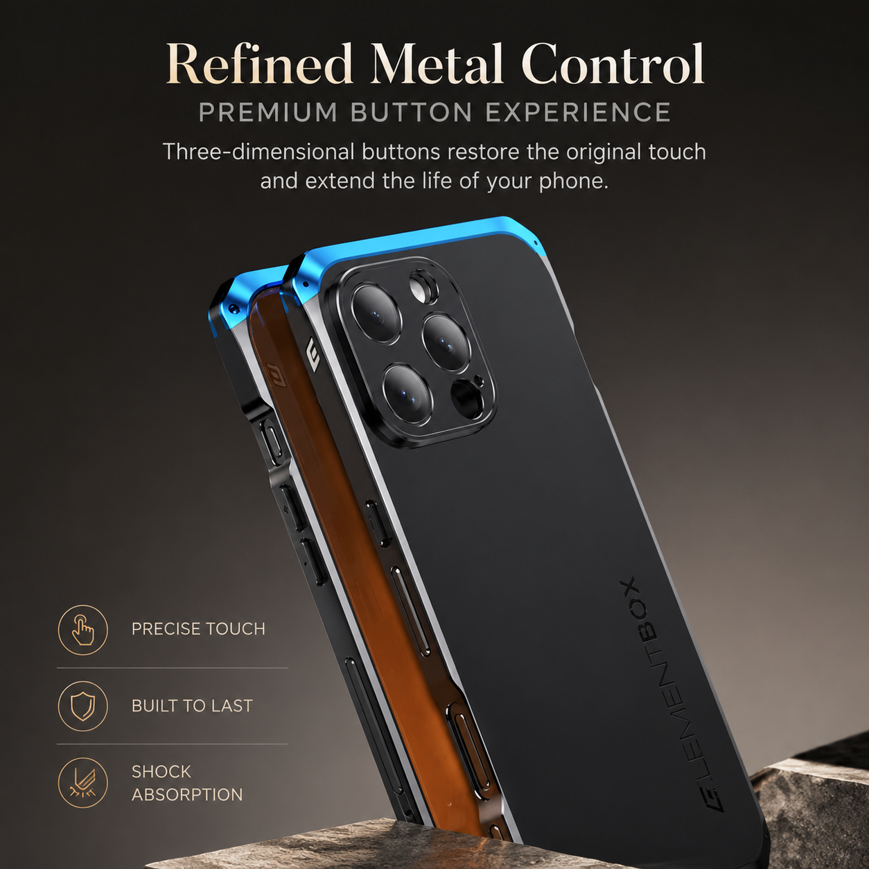 Premium iPhone Case Aluminum Alloy PC Protective Cover Full Coverage Shockproof Anti Scratch Dustproof Washable Lightweight Non Slip Design