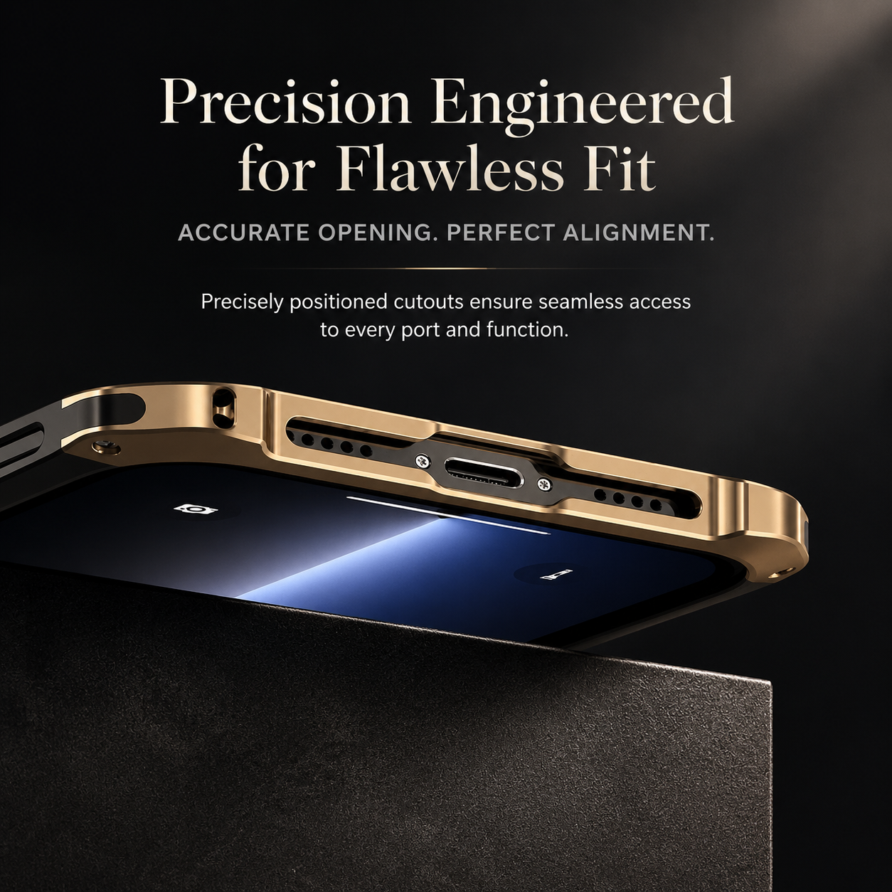 Premium iPhone Case Aluminum Alloy PC Protective Cover Full Coverage Shockproof Anti Scratch Dustproof Washable Lightweight Non Slip Design
