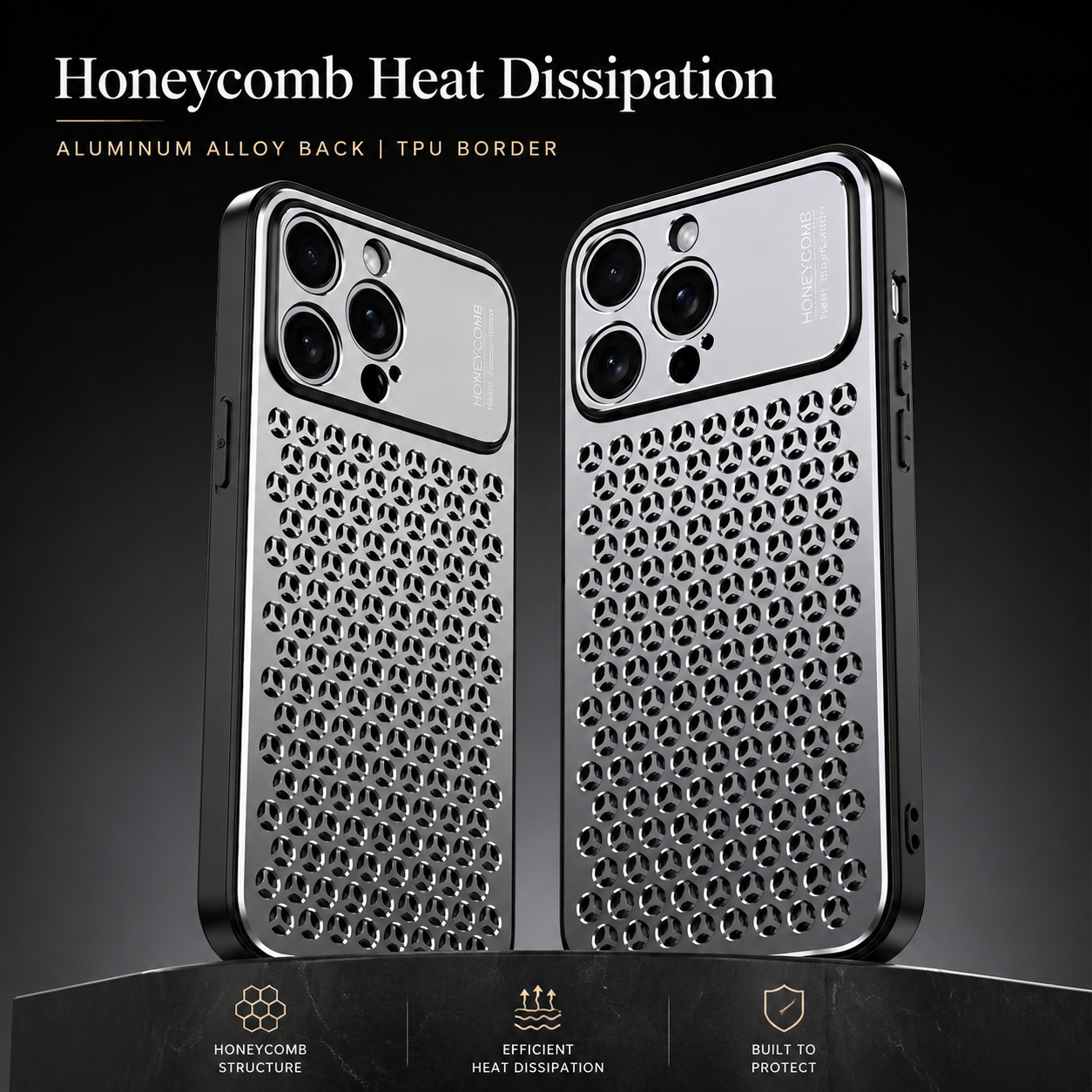 Premium iPhone Case Aluminum Alloy Protective Cover Breathable Metal Frame Slim Anti Fingerprint Scratch Resistant Full Coverage