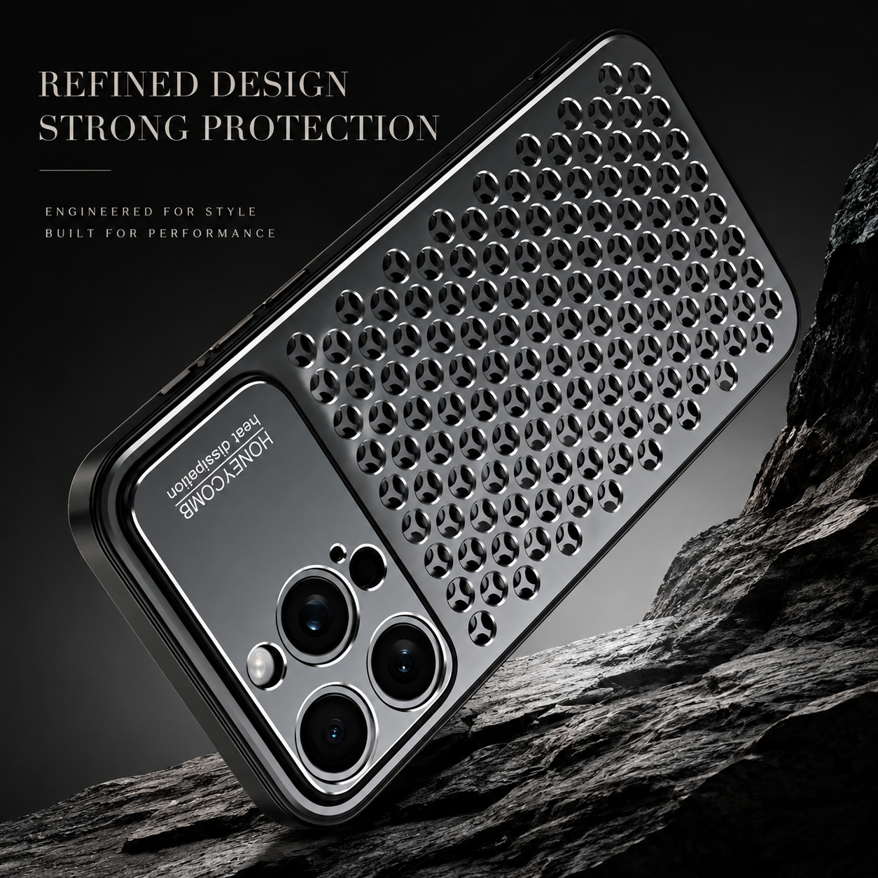 Premium iPhone Case Aluminum Alloy Protective Cover Breathable Metal Frame Slim Anti Fingerprint Scratch Resistant Full Coverage