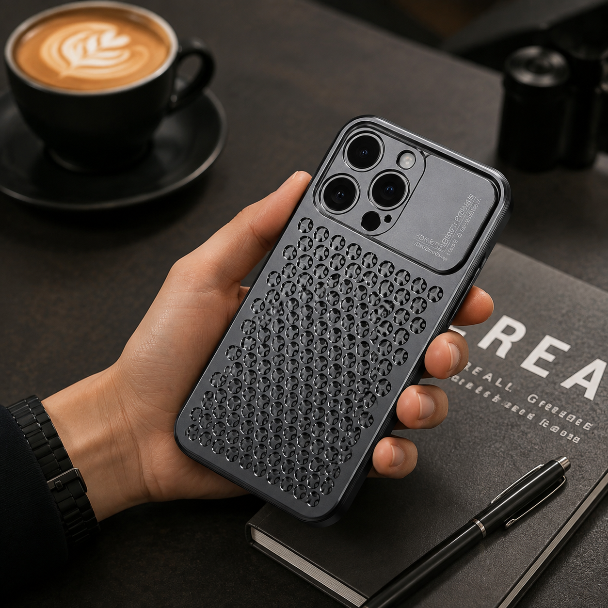 Premium iPhone Case Aluminum Alloy Protective Cover Breathable Metal Frame Slim Anti Fingerprint Scratch Resistant Full Coverage