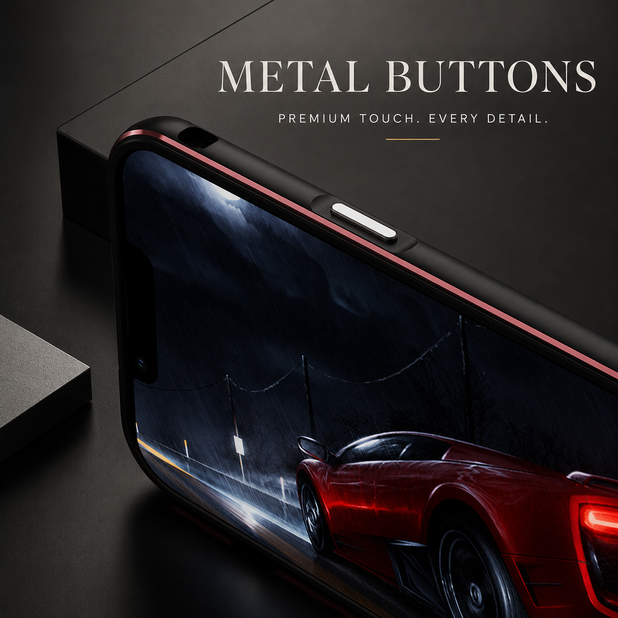 Premium iPhone Case Aluminum Bumper Metal Lens Frame Shockproof Protective Cover Camera Protection Slim Lightweight Durable Minimalist Design