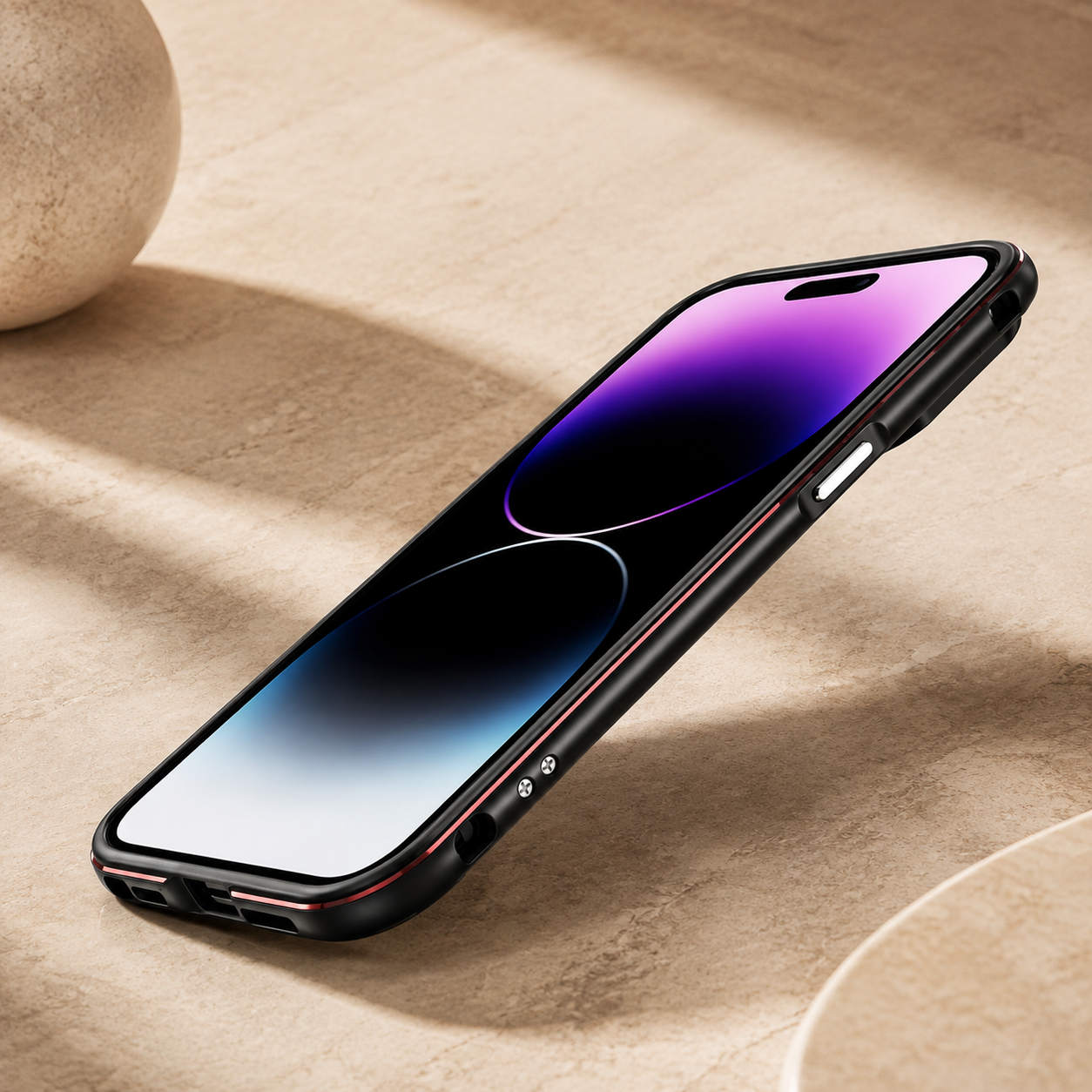 Premium iPhone Case Aluminum Bumper Metal Lens Frame Shockproof Protective Cover Camera Protection Slim Lightweight Durable Minimalist Design