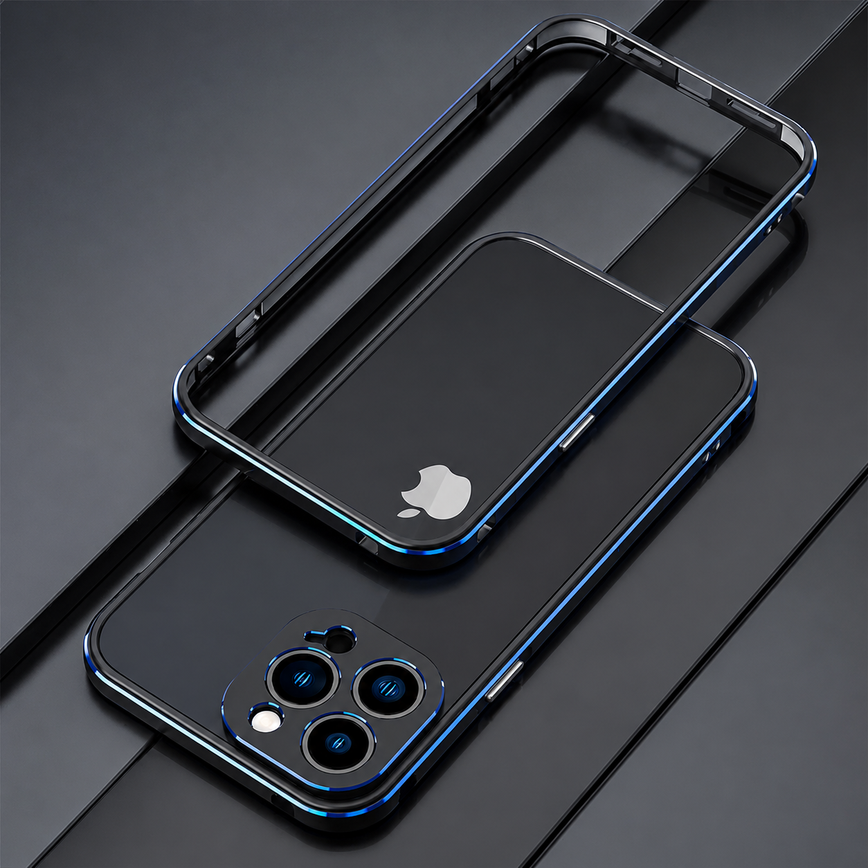 Premium iPhone Case Aluminum Bumper Metal Lens Frame Shockproof Protective Cover Camera Protection Slim Lightweight Durable Minimalist Design
