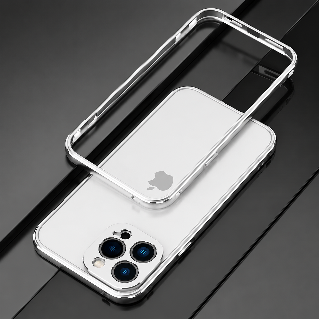 Premium iPhone Case Aluminum Bumper Metal Lens Frame Shockproof Protective Cover Camera Protection Slim Lightweight Durable Minimalist Design