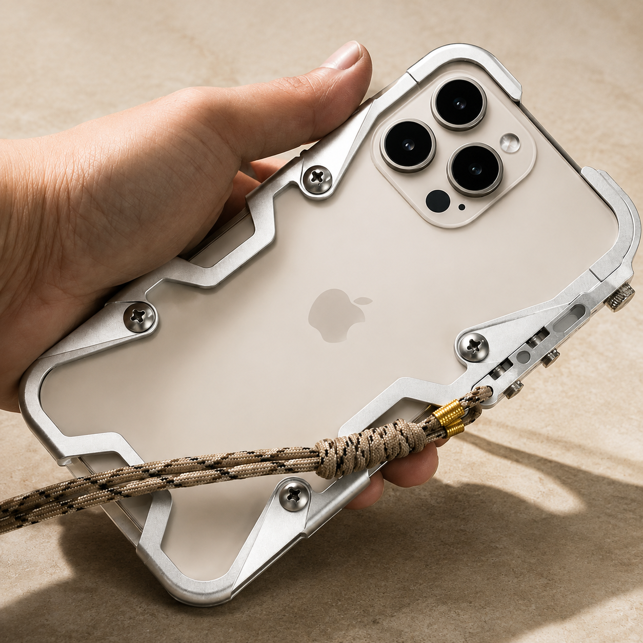 Premium iPhone Case Aluminum Metal Armor Bumper Shockproof Protective Cover Rugged Frame Design Scratch Resistant Slim Durable Full Coverage