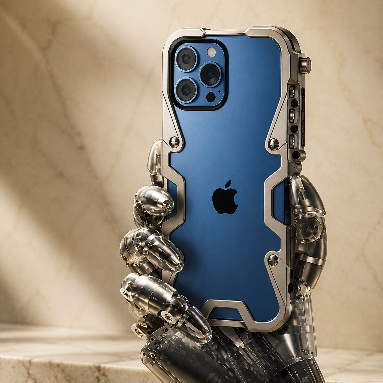 Premium iPhone Case Aluminum Metal Armor Bumper Shockproof Protective Cover Rugged Frame Design Scratch Resistant Slim Durable Full Coverage