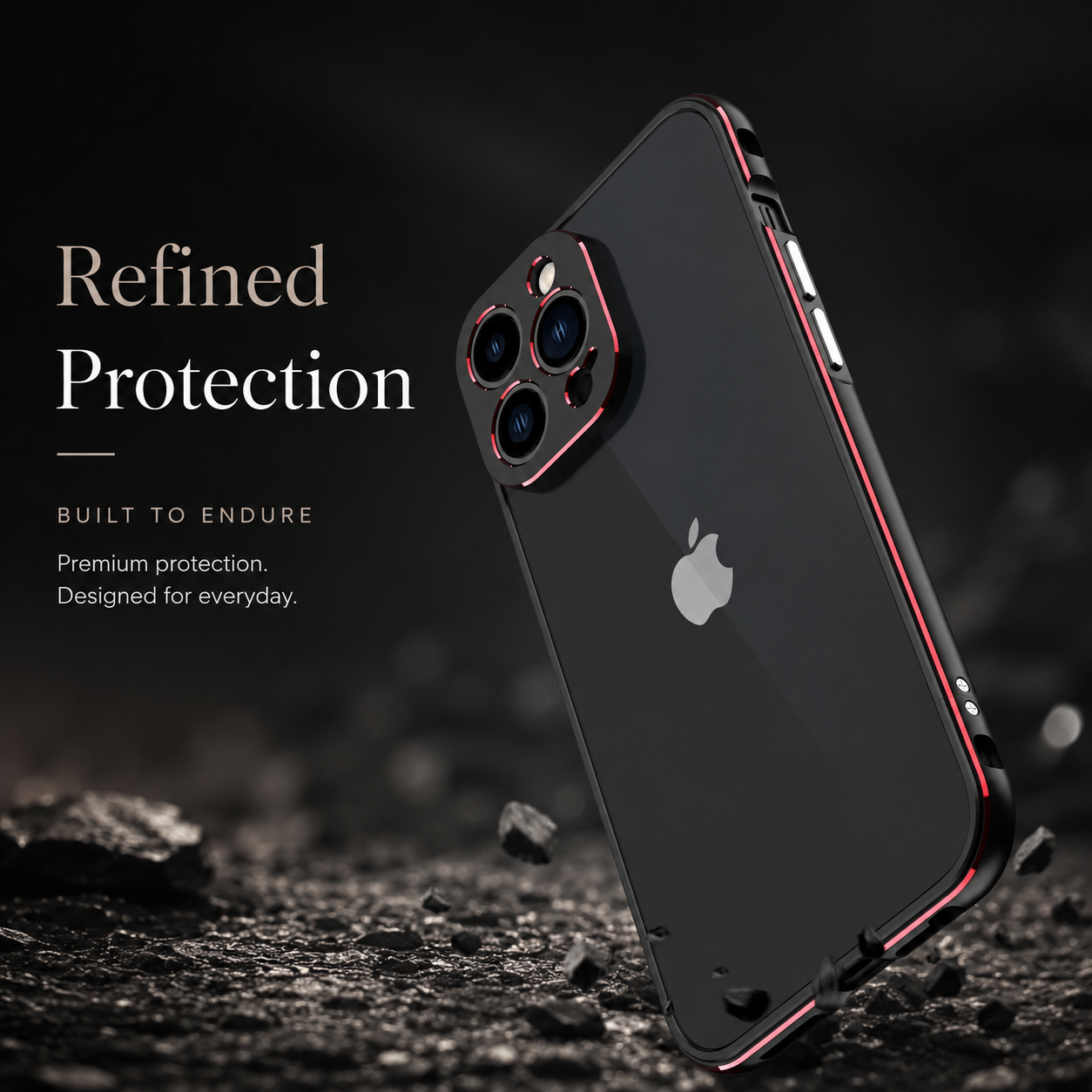 Premium iPhone Case Aluminum Metal Bumper Frame Camera Protector Shockproof Anti Scratch Protective Cover Slim Heavy Duty Design MagSafe Compatible