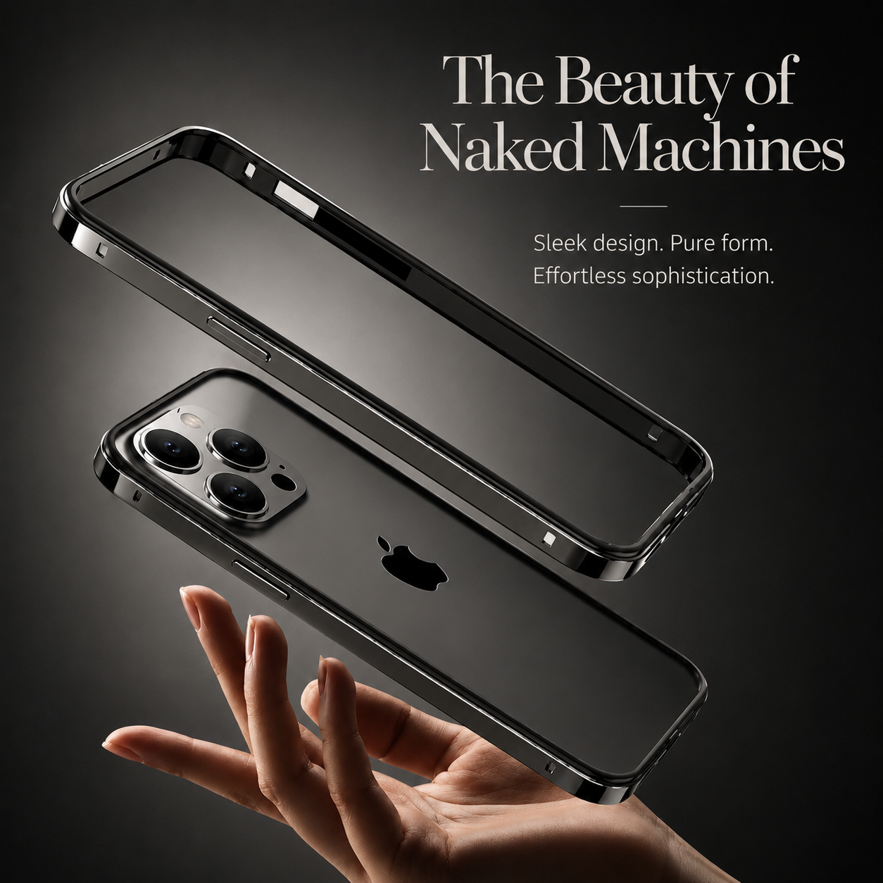 Premium iPhone Case Aluminum Metal Frame Bumper Cover Shockproof Silicone Protection Rugged Edge Protection Anti Scratch Lightweight Durable Design