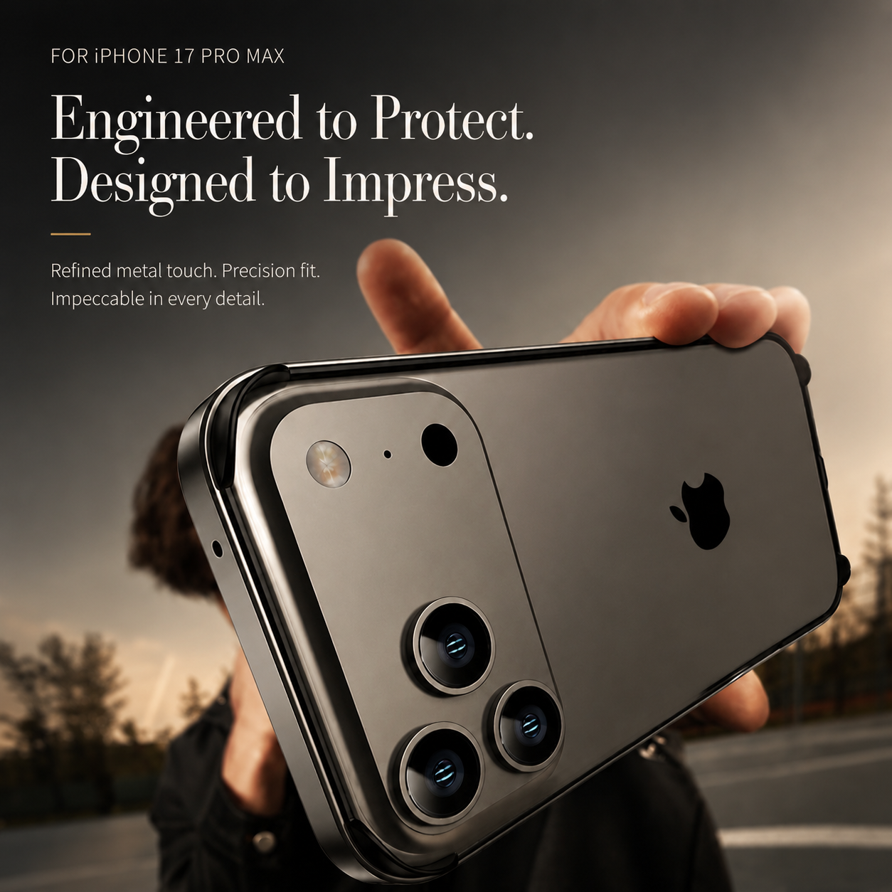Premium iPhone Case Aluminum Metal Frame Bumper Cover Shockproof Silicone Protection Rugged Edge Protection Anti Scratch Lightweight Durable Design
