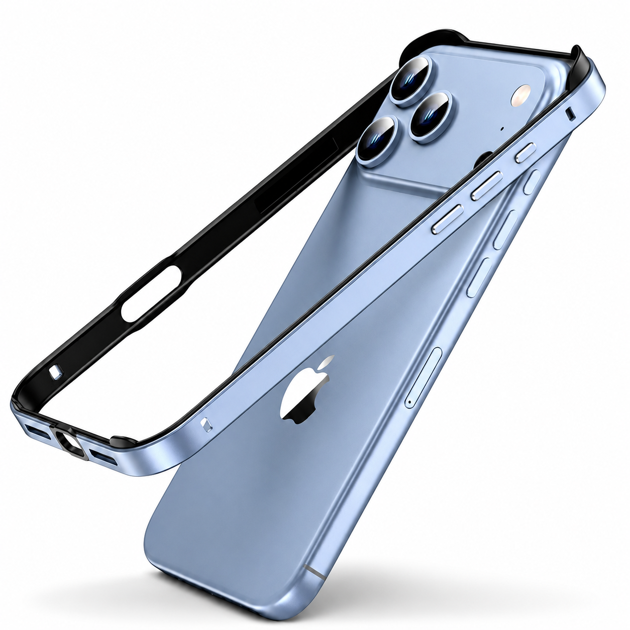Premium iPhone Case Aluminum Metal Frame Bumper Cover Shockproof Silicone Protection Rugged Edge Protection Anti Scratch Lightweight Durable Design