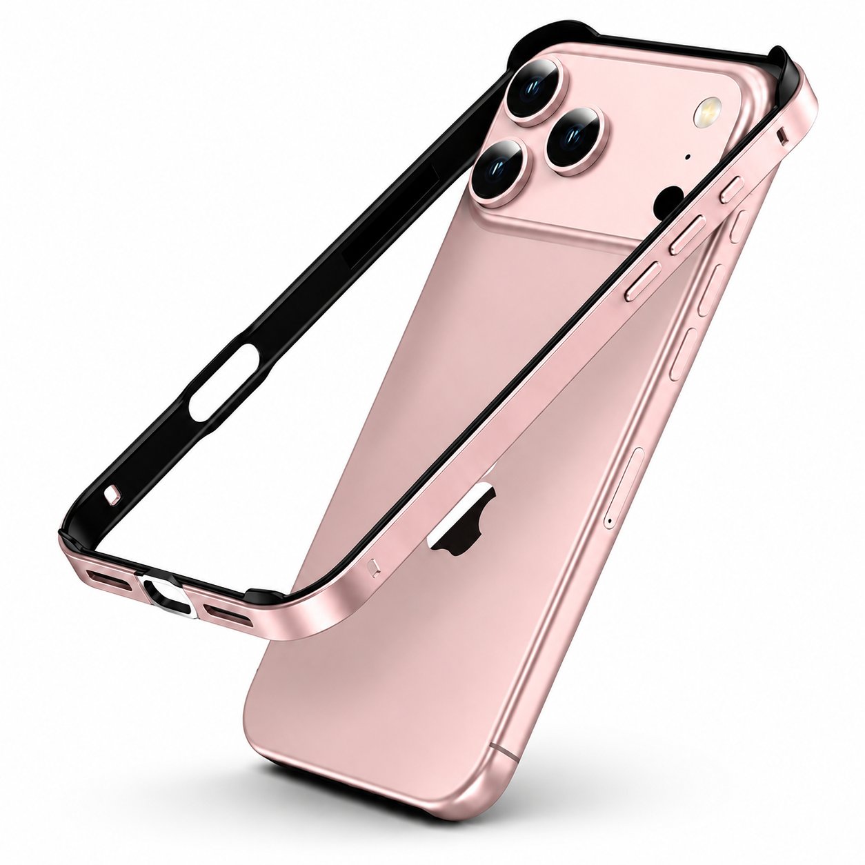 Premium iPhone Case Aluminum Metal Frame Bumper Cover Shockproof Silicone Protection Rugged Edge Protection Anti Scratch Lightweight Durable Design